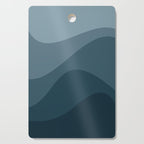 Abstract Color Waves - Blue Tones Cutting Board Gallery Image 1