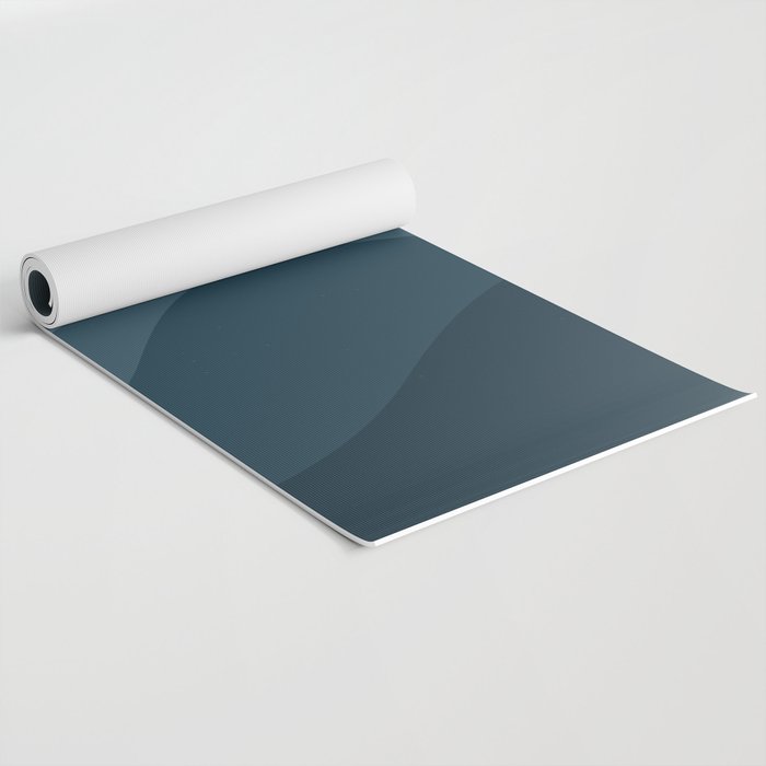 Abstract Color Waves - Blue Tones Yoga Mat Gallery Image 2