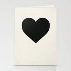 Black Heart Stationery Card Gallery Image 2