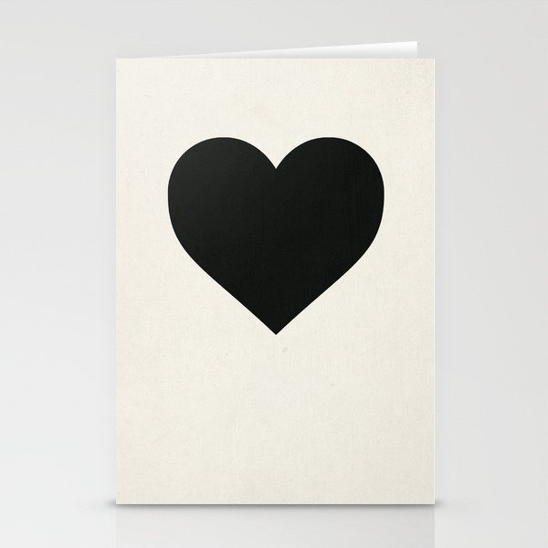 Black Heart Stationery Card Gallery Image 2