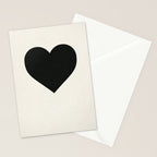 Black Heart Stationery Card Gallery Image 2