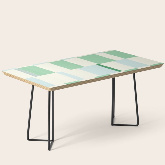 Summer check handdrawn mint Coffee Table Gallery Image 1
