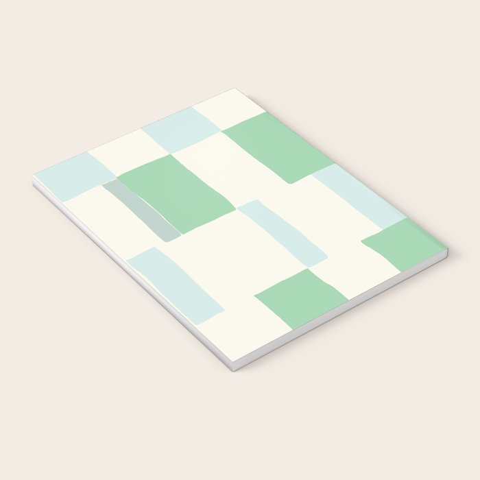 Summer check handdrawn mint Notebook Gallery Image 3