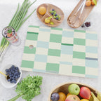 Summer check handdrawn mint Cutting Board Gallery Image 2