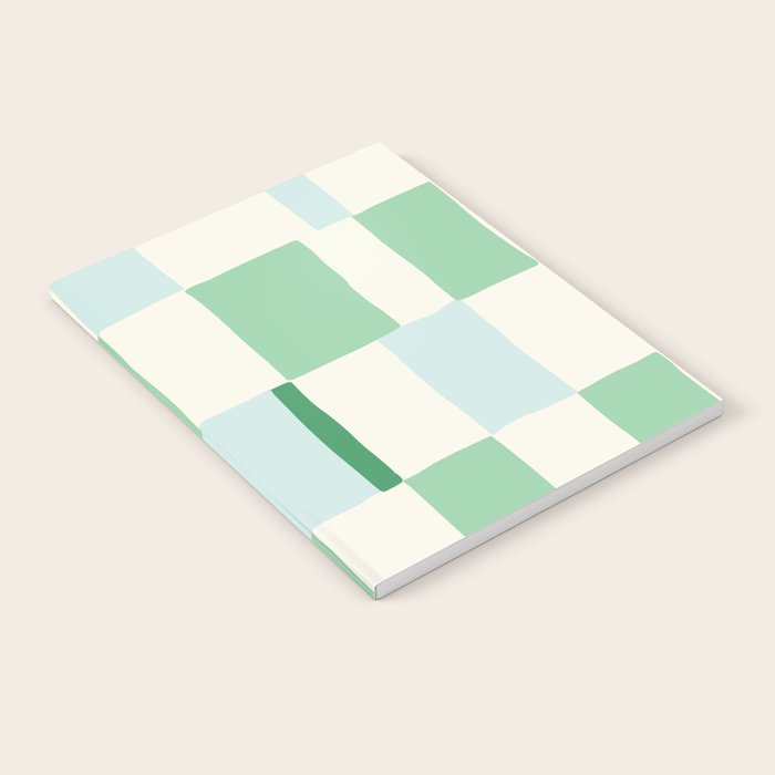 Summer check handdrawn mint Notebook Gallery Image 2