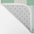 Summer check handdrawn mint Bath Mat Gallery Image 2