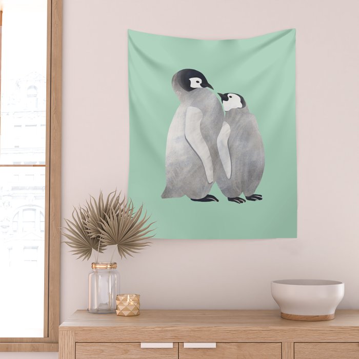 Baby Penguins Wall Tapestry Gallery Image 2