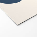 Mid Century Modern Geometric 450 in Navy Blue and Orange (Rainbow and Sun Abstraction) Welcome Mat Gallery Image 2