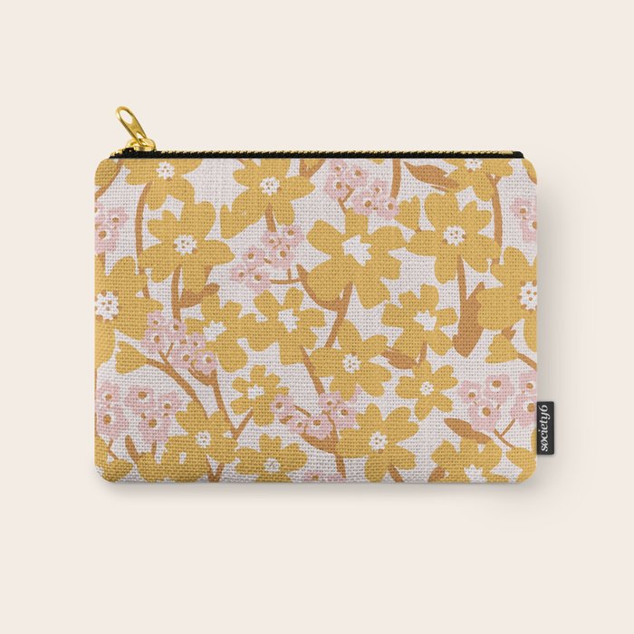Wildflowers in Turmeric Carry All Pouch Gallery Image 1
