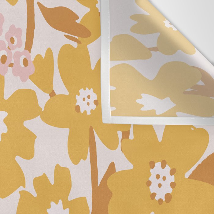 Wildflowers in Turmeric Wall Tapestry Gallery Image 3