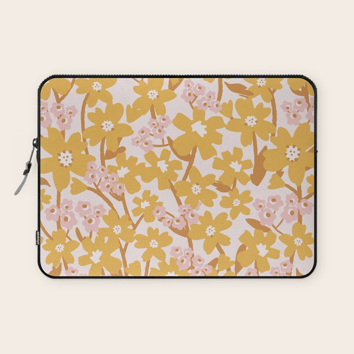 Wildflowers in Turmeric Laptop Sleeve Gallery Image 1