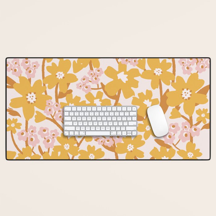 Wildflowers in Turmeric Desk Mat Gallery Image 1