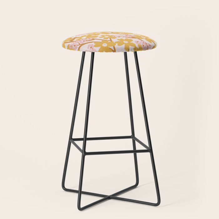 Wildflowers in Turmeric Stool Gallery Image 1