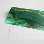 Abstract Green And Gold Emerald Marble Landscape  Wrapping Paper Gallery Image 2