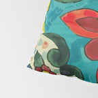 Colorful flower bouquet mexican tile floral pattern Pillow Sham Gallery Image 4