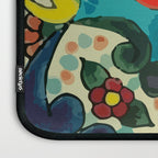 Colorful flower bouquet mexican tile floral pattern Laptop Sleeve Gallery Image 3