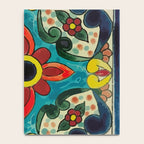 Colorful flower bouquet mexican tile floral pattern Notebook Gallery Image 4