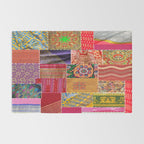 Boho Sari Patchwork Quilt Rug Gallery Image 2