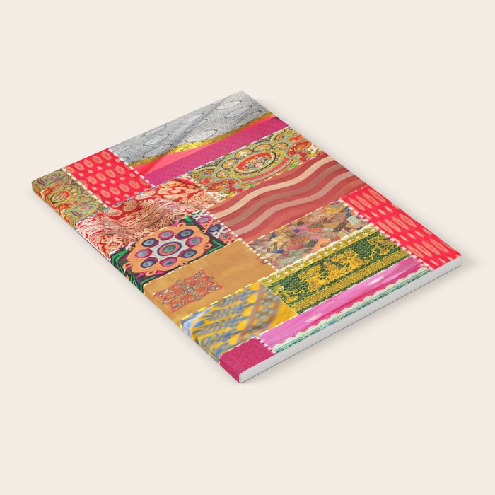 Boho Sari Patchwork Quilt Notebook Gallery Image 2