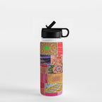 Boho Sari Patchwork Quilt Water Bottle Gallery Image 1