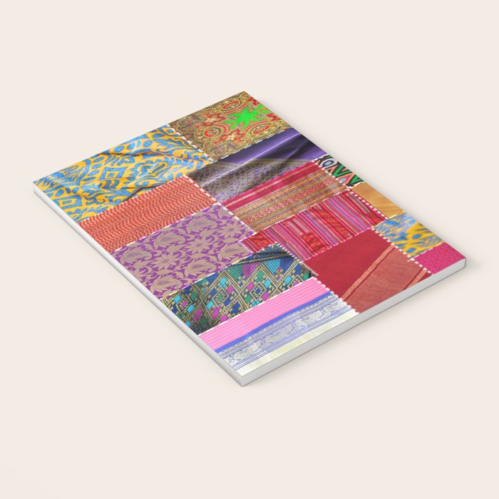 Boho Sari Patchwork Quilt Notebook Gallery Image 3