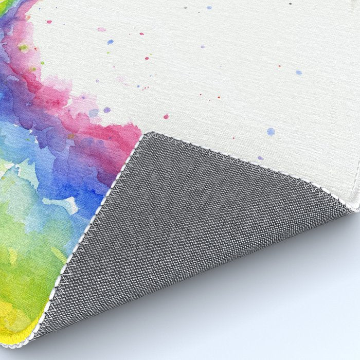 Baby Elephant Spraying Rainbow Rug Gallery Image 4