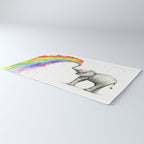 Baby Elephant Spraying Rainbow Rug Gallery Image 3