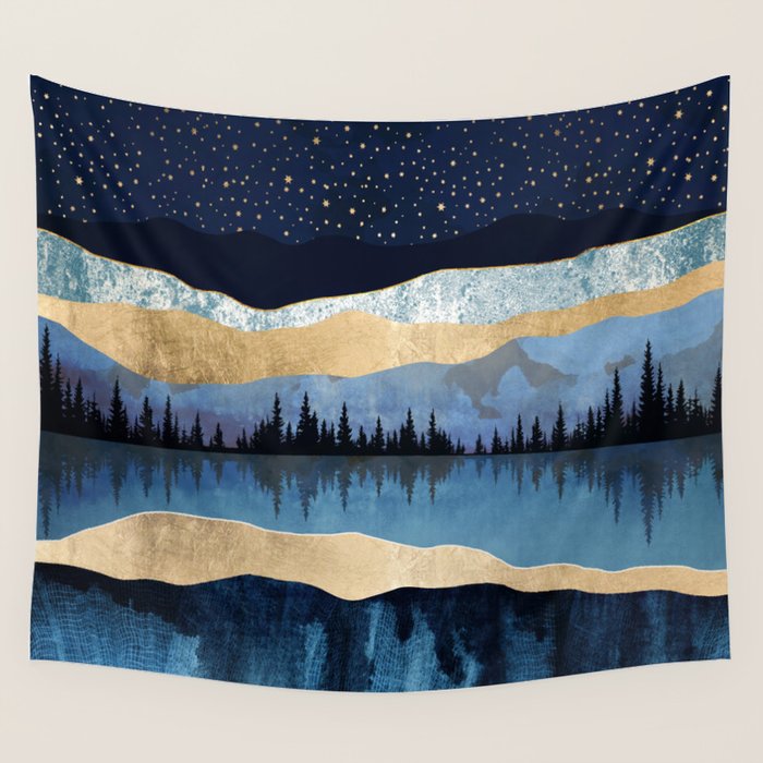Midnight Lake Wall Tapestry Gallery Image 4