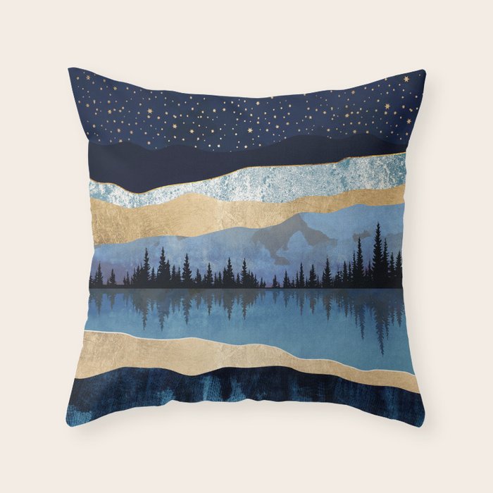 Midnight Lake Throw Pillow Gallery Image 6