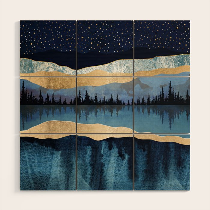 Midnight Lake Wood Wall Art Gallery Image 1