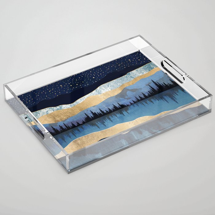 Midnight Lake Acrylic Tray Gallery Image 1