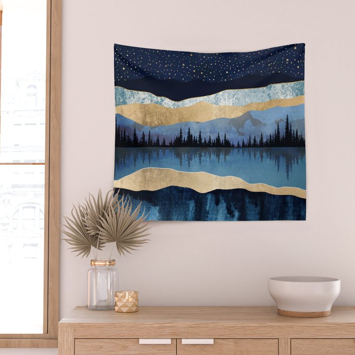 Midnight Lake Wall Tapestry Gallery Image 2