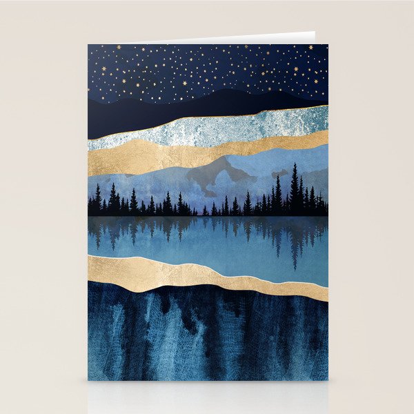 Midnight Lake Stationery Card Gallery Image 1