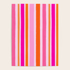 Pink and Orange Stripes Freehand Poster Gallery Image 4