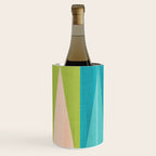 Mid Mod Diamond Pattern 3. textured Blue Green Wine Chiller Gallery Image 3