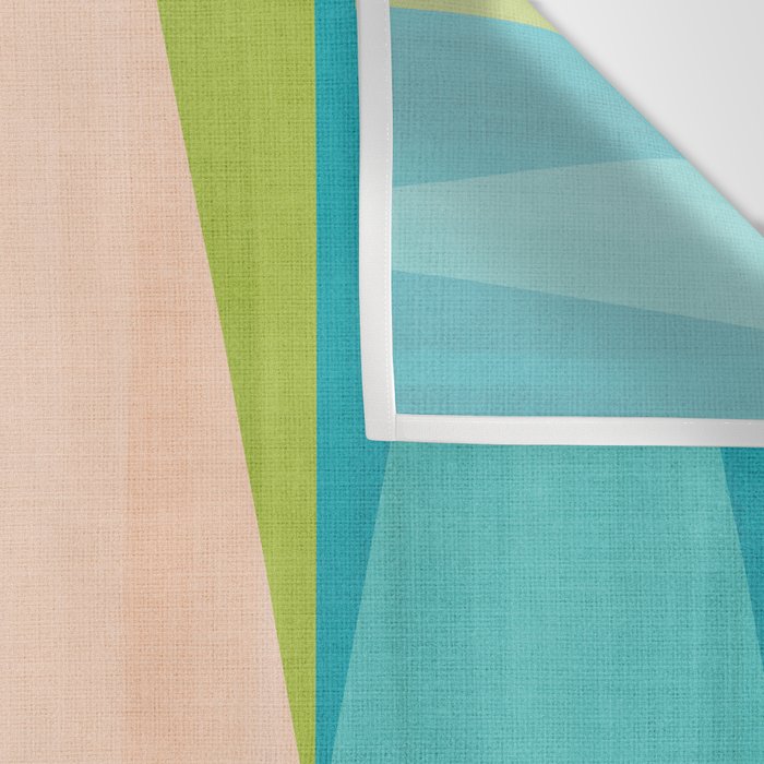 Mid Mod Diamond Pattern 3. textured Blue Green Wall Tapestry Gallery Image 3