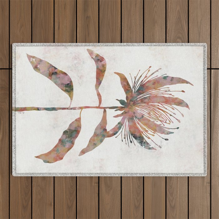 Silhouette plant acrylic Outdoor Rug Gallery Image 1