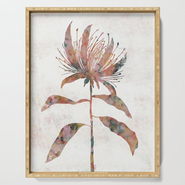 Silhouette plant acrylic Serving Tray Gallery Image 1