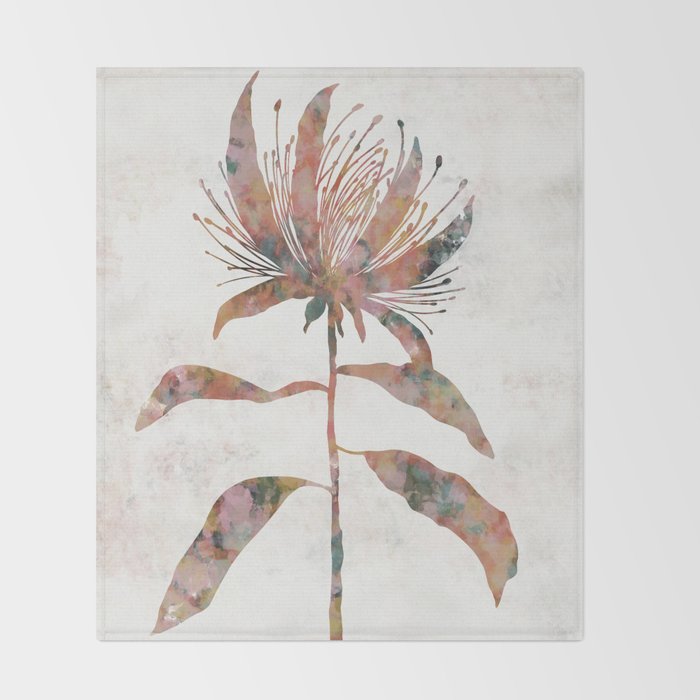 Silhouette plant acrylic Throw Blanket Gallery Image 2