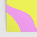 Vivid Abstract Organic Forms Neon Yellow and Pink Pattern Poster Gallery Image 3