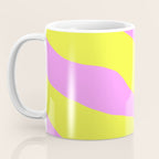 Vivid Abstract Organic Forms Neon Yellow and Pink Pattern Coffee Mug Gallery Image 3