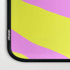 Vivid Abstract Organic Forms Neon Yellow and Pink Pattern Laptop Sleeve Gallery Image 3