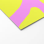 Vivid Abstract Organic Forms Neon Yellow and Pink Pattern Welcome Mat Gallery Image 2