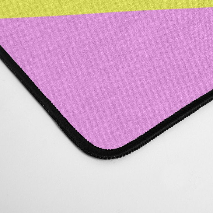 Vivid Abstract Organic Forms Neon Yellow and Pink Pattern Desk Mat Gallery Image 4