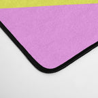 Vivid Abstract Organic Forms Neon Yellow and Pink Pattern Desk Mat Gallery Image 4