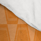 Mid Century Modern Geometric Orange Hexad Pattern Comforter Gallery Image 4