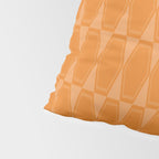 Mid Century Modern Geometric Orange Hexad Pattern Pillow Sham Gallery Image 4