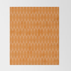 Mid Century Modern Geometric Orange Hexad Pattern Throw Blanket Gallery Image 2