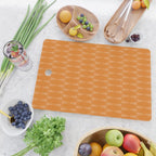 Mid Century Modern Geometric Orange Hexad Pattern Cutting Board Gallery Image 2