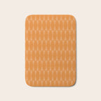 Mid Century Modern Geometric Orange Hexad Pattern Bath Mat Gallery Image 1